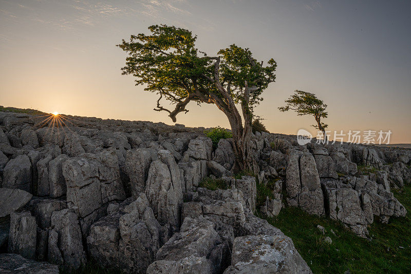 英国，英格兰，约克郡山谷，Twistleton Scars